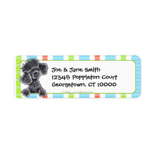 Poodle de Jouet Noir Fun Stripes
