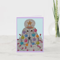 Poodle Decorated for Christmas