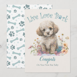 Poodle Dog Adoption, Gotcha Day Card