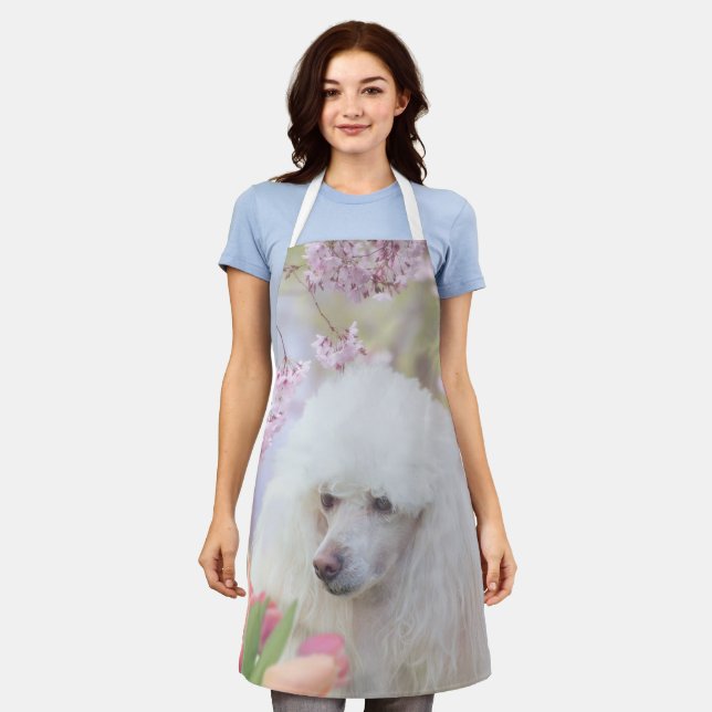 Poodle dog all over print apron (Worn)