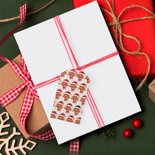 Poodle Dog Breed Christmas Stars Gift Tags
