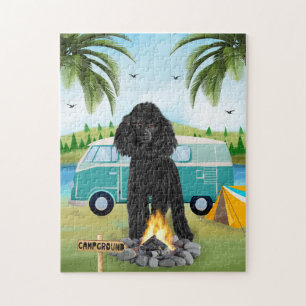 Poodle Dog Camping  Jigsaw Puzzle