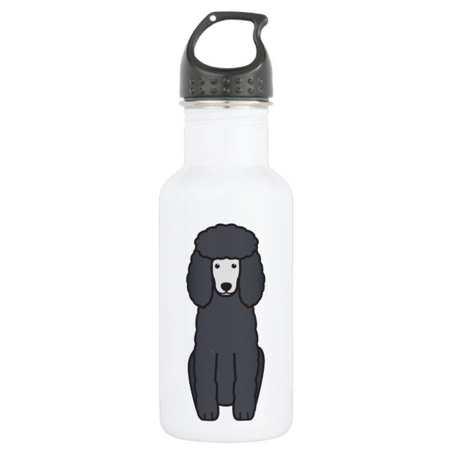 Poodle Dog Cartoon 532 Ml Water Bottle (Front)