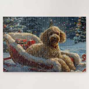 Poodle Dog Christmas Festive  Jigsaw Puzzle