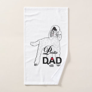 Poodle Dog Dad, Custom Poodle Dad Hand Towel