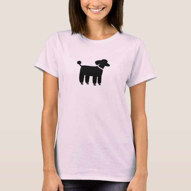 Poodle Dog Graphic (Black) T-Shirt (Front)