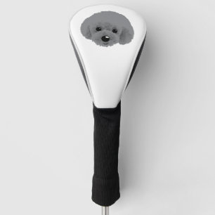 Poodle dog (gray) golf head cover