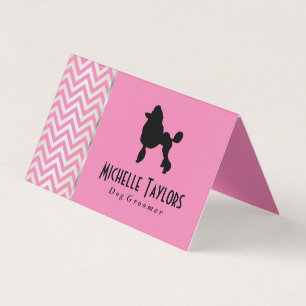 Poodle   Dog Groomer (offset) Business Card