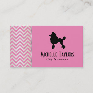 Poodle   Dog Groomer (offset) Business Card