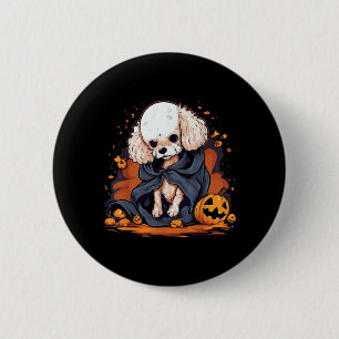 Poodle Dog Halloween 2 Inch Round Button