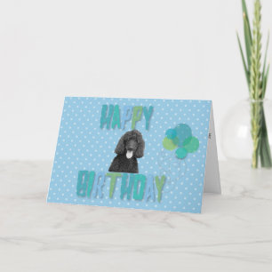 Poodle Dog Happy Birthday Greeting Card