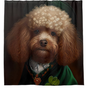 Poodle Dog in St. Patrick's Day Dress