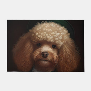 Poodle Dog in St. Patrick's Day Dress Doormat