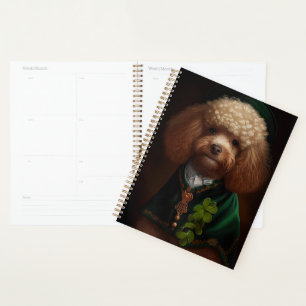 Poodle Dog in St. Patrick's Day Dress Planner