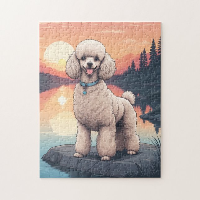 Poodle dog jigsaw puzzle (Vertical)