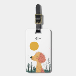 Poodle Dog Luggage Tag