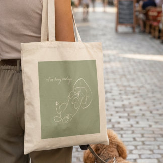 Poodle Dog Mom Custom Tote Bag  - I'm Busy Today