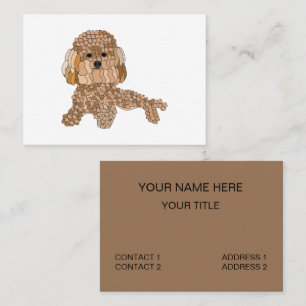 Poodle Dog Pet Grooming Business Card
