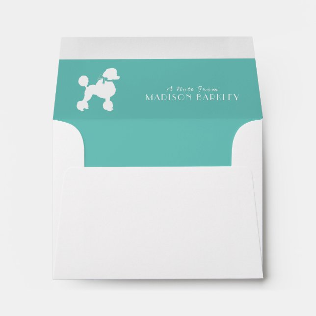 Poodle Dog Puppy French Envelope (Back (Bottom))