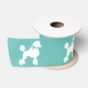 Poodle Dog Puppy French Satin Ribbon