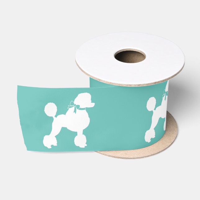 Poodle Dog Puppy French Satin Ribbon (Spool)