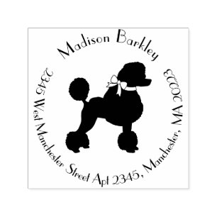 Poodle Dog Puppy French Self-inking Stamp