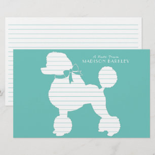 Poodle Dog Puppy French Stationery