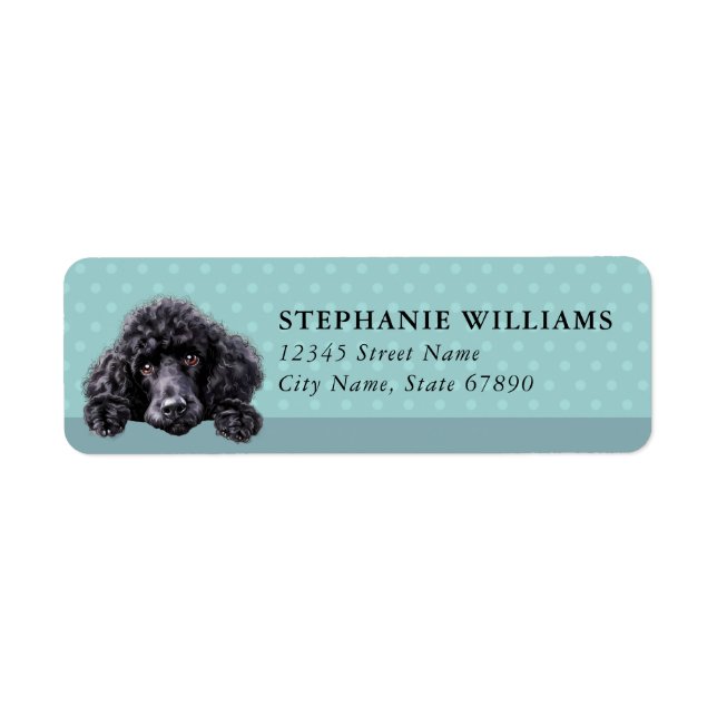 Poodle Dog Return Address Labels (Front)