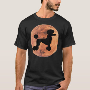 Poodle Dog Silhouette In Mars Poodle Lover T-Shirt