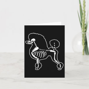 Poodle Dog Skeleton Halloween Doodle Dogs Lover Ow Card