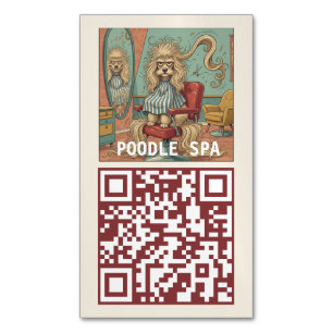 Poodle Dog Spa  Magnetic Business Card