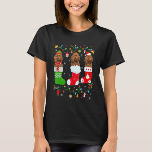 Poodle Dog Three Christmas Socks Sweater Xmas Dog