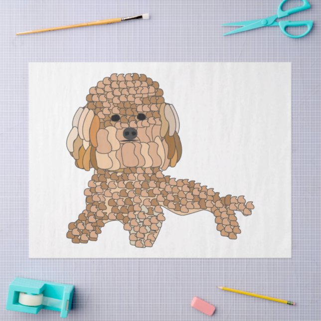 Poodle Dog  Tissue Paper (Craft)