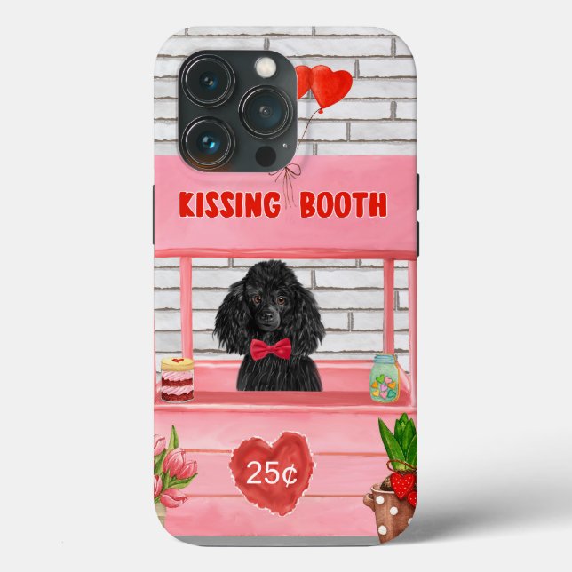 poodle Dog Valentine's Day Kissing Booth Case-Mate iPhone Case (Back)