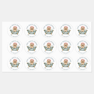 Poodle Dog Waterproof Sticker Sheets