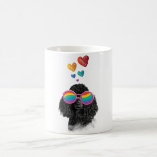 Poodle Dog with Hearts Valentine's Day Coffee Mug