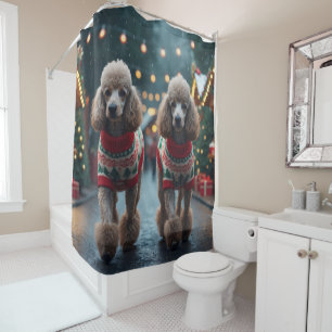 Poodle Dogs Christmas Snow Holiday 