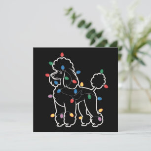 Poodle Dogs Tree Christmas Xmas Pet Animal Dog Holiday Card