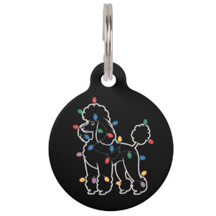 Poodle Dogs Tree Christmas Xmas Pet Animal Dog  Tag
