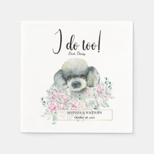 Poodle Doodle Dog Wedding Cocktail Napkins