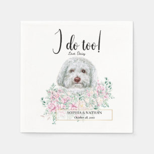 Poodle Doodle Dog Wedding Cocktail Napkins