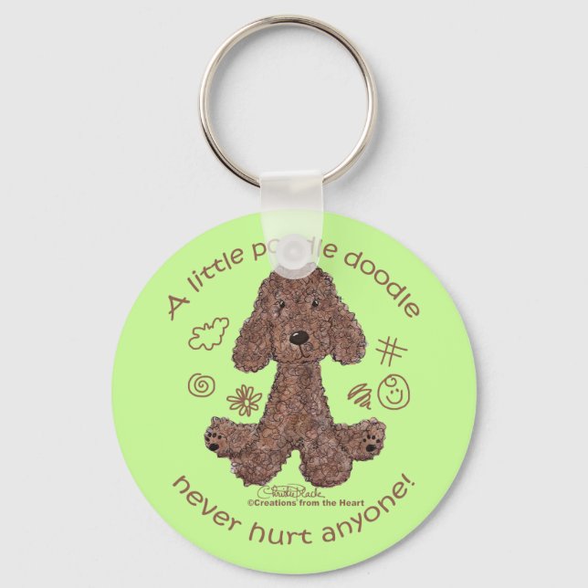 Poodle Doodle Keychain (Front)