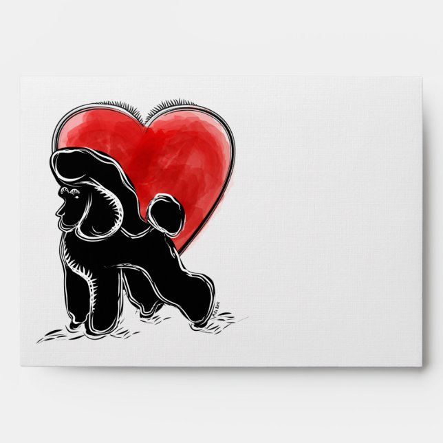 Poodle Drawing Envelopes (Front)