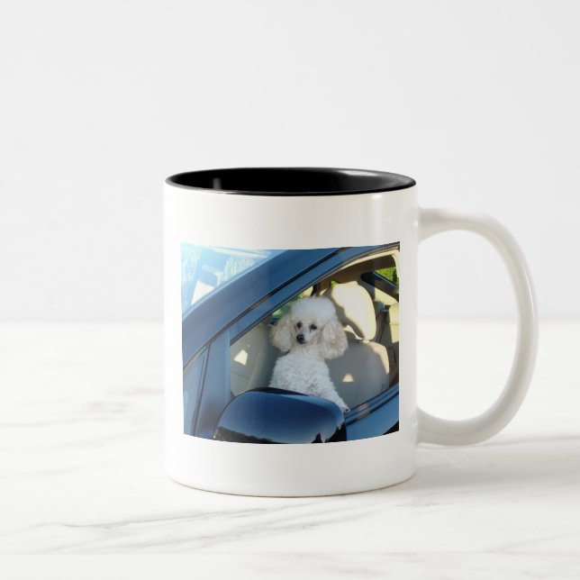 Poodle Driver Two-Tone Coffee Mug (Right)