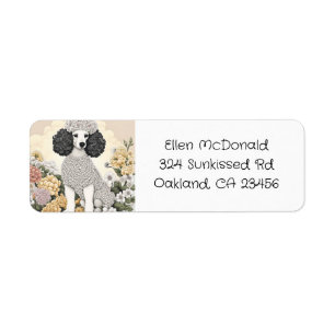 Poodle en Fleurs Whimsical