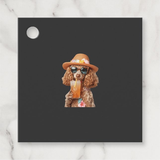 Poodle Favour Tags (Front)