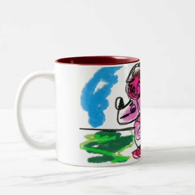 Poodle fun Two-Tone coffee mug (Left)