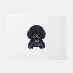 Poodle Gamer With Joystick Doormat