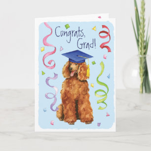 Poodle Graduate Card