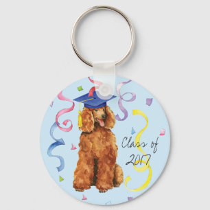 Poodle Graduate Keychain